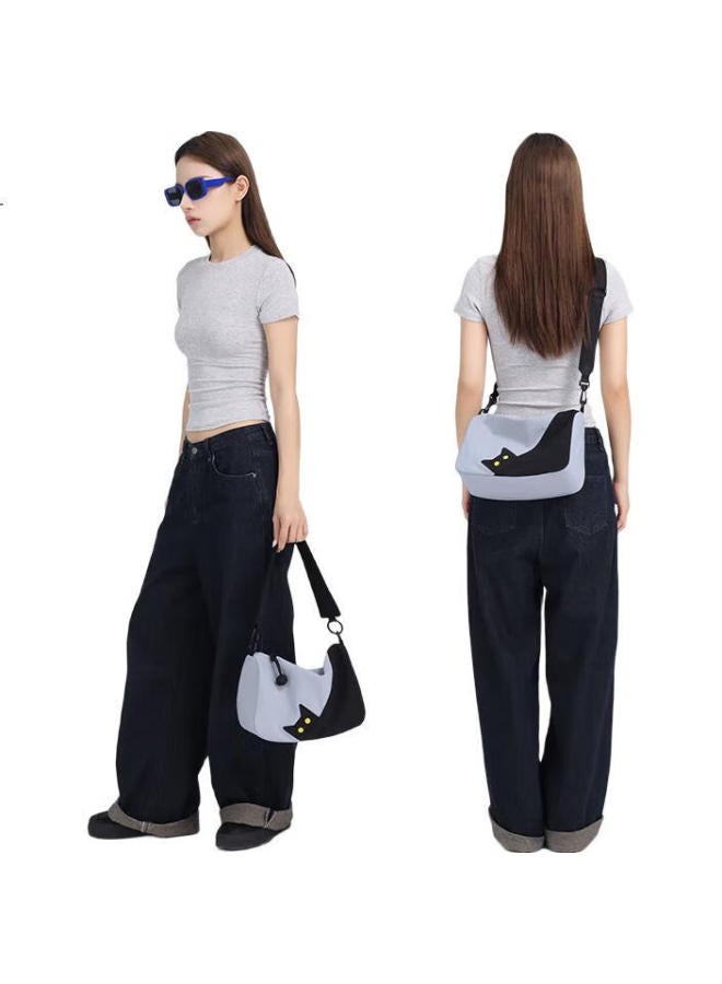 Noxxon 618 Mid-Year Sale New Armpit Bag Large Capacity Crossbody Shoulder Bag Travel Bag Haze Blue Medium Size - Image 1
