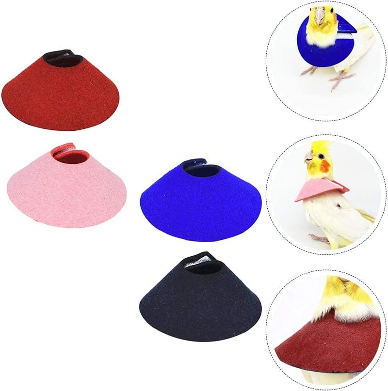 Pet Recovery Collars for Small Birds, 4 Pcs Adjustable Anti-Scratch Neck Rings for Parrots, Soft Comfortable Collars, Ideal for Grooming, Wound Healing, and Medical Care - Image 3