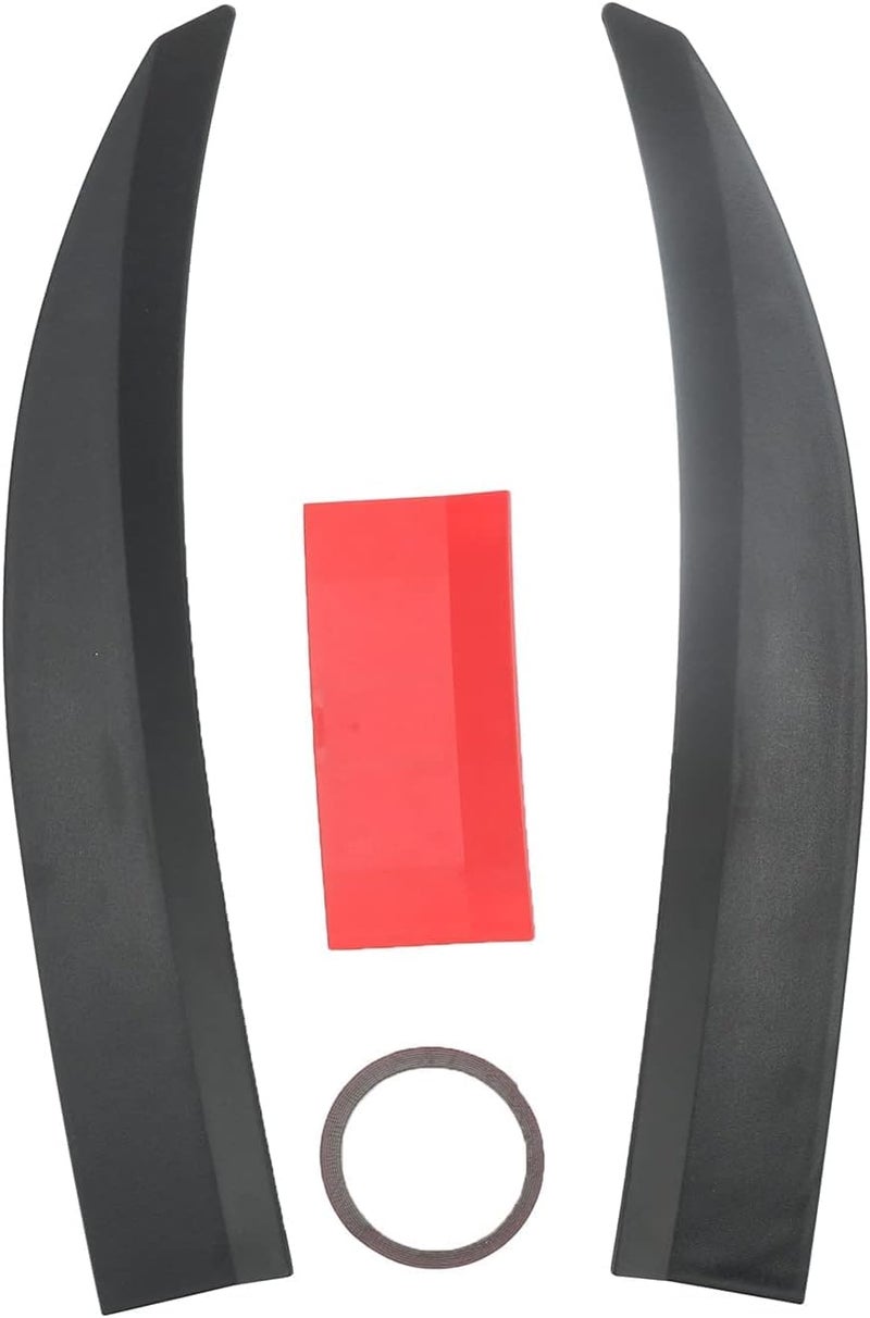 AutoBizarre Car Rear Trunk Tail Wing Adjustable Spoiler 3 Pcs Set ABS Plastic Black-Red Trunk Lid Spoiler Universal for All Cars - Image 2