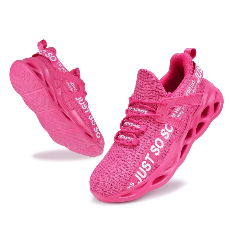 Furuian Steel Toe Shoes for Women Men Lightweight Slip On Safety Work Shoes Comfortable Steel Toe Sneakers Pink - Image 1