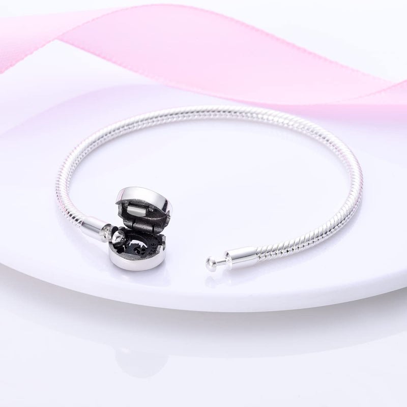 Parmuz 925 Sterling Silver Charm Bracelet for Woman Snake Chain Bracelet Star Moon Butterfly Cute Iconic Moments European Bracelet Jewelry Gift for Woman - Image 3