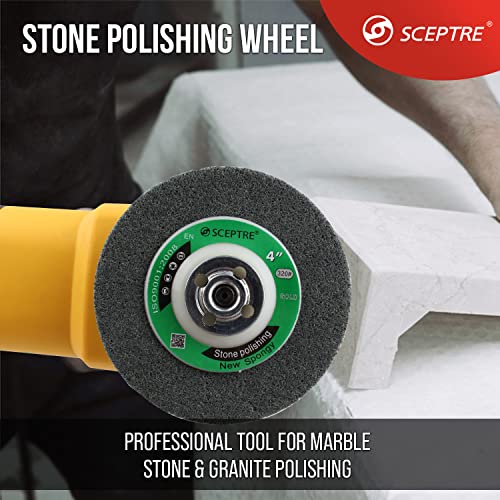 SCEPTRE GOLD 4” Stone Polishing Pads Set – 100mm Diamond Disc, 15200 RPM, Wet & Dry Use for Marble, Granite & Concrete (Pack of 10) - Image 3