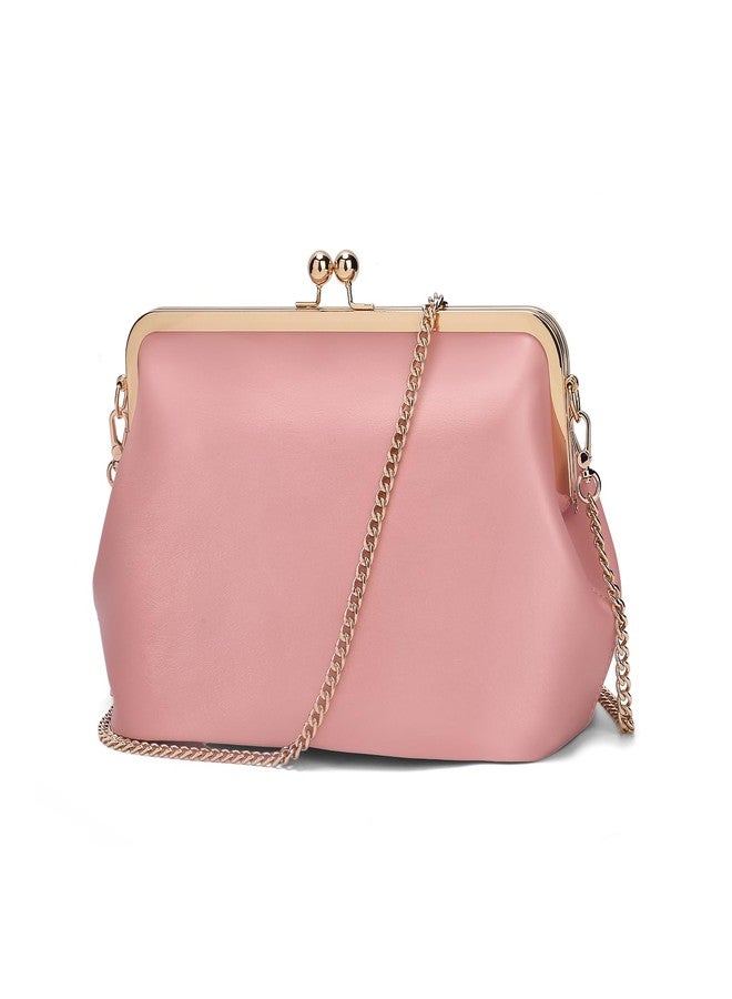 CATSEA Women's Kiss Lock Crossbody Bag PU Medium Handbags Kiss Clasp Crossbody Shoulder Bags Tote Purse Messenger Handbag - Image 1