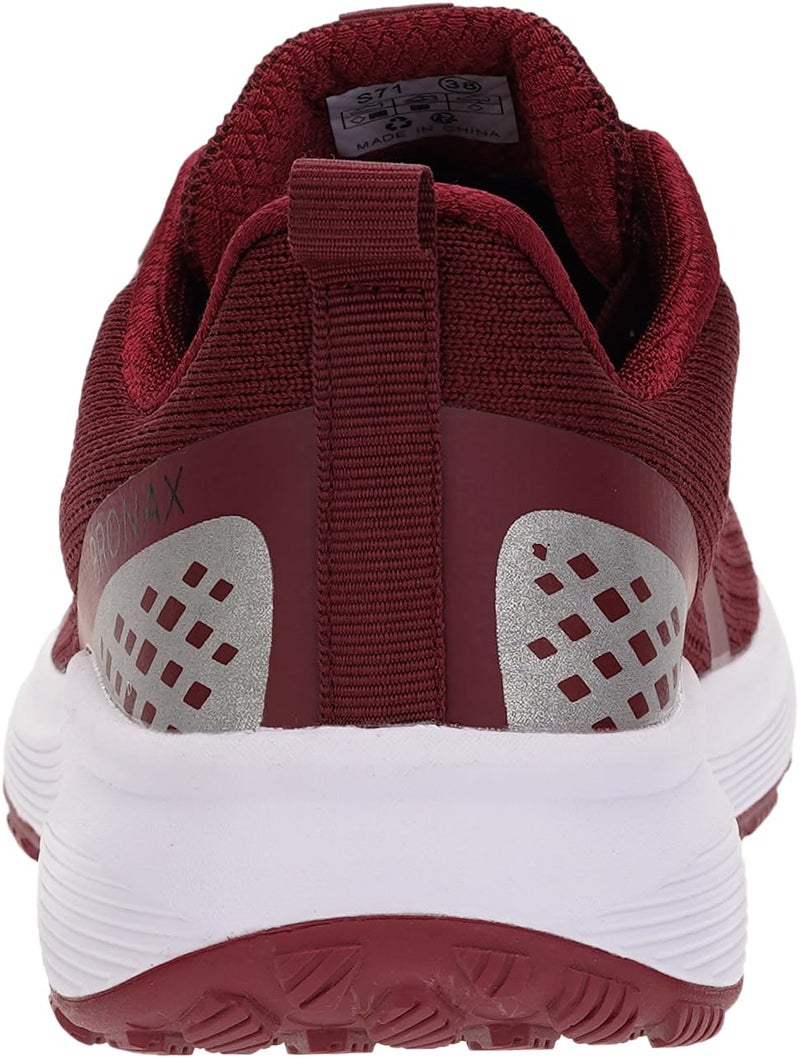 BRONAX Womens Wide Toe Box Road Running Shoes Mesh Breathable Gym Sports Wine Red Tennis Runny Size 11w with Arch Support Cross Training Athletics Jogging Sneakers Female Footwear Red 43 - Image 2