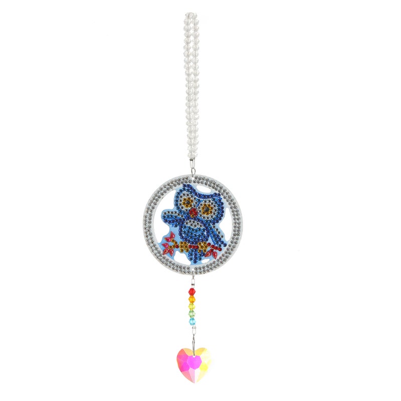 DIY Diamond Painting Crystal Pendant Drill Diamond Embroidery Kit DIY Car Hanging Decoration - Image 1