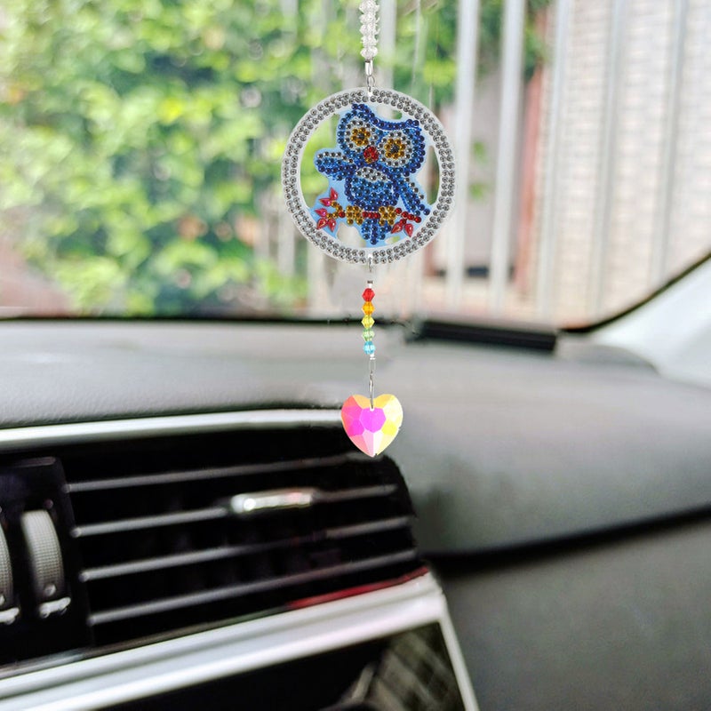 DIY Diamond Painting Crystal Pendant Drill Diamond Embroidery Kit DIY Car Hanging Decoration - Image 5