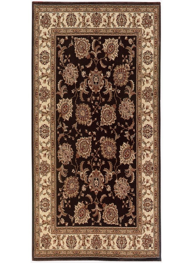 النساجون الشرقيون سجادة أريانا من أورينتال ويفرز - 117D3 - 2 × 3 قدم - باللون البني/العاجي - تصميم مستوحى من الطراز القديم، مقاومة للبقع، مناسبة للعائلات والحيوانات الأليفة، سجادة مدخل أو حمام - Image 1