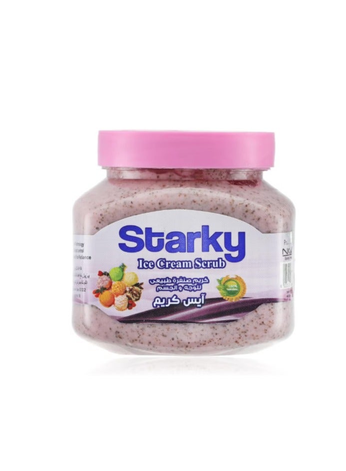 Starky Natural Scrub Cream With ice cream For Face And Body - 300 ml