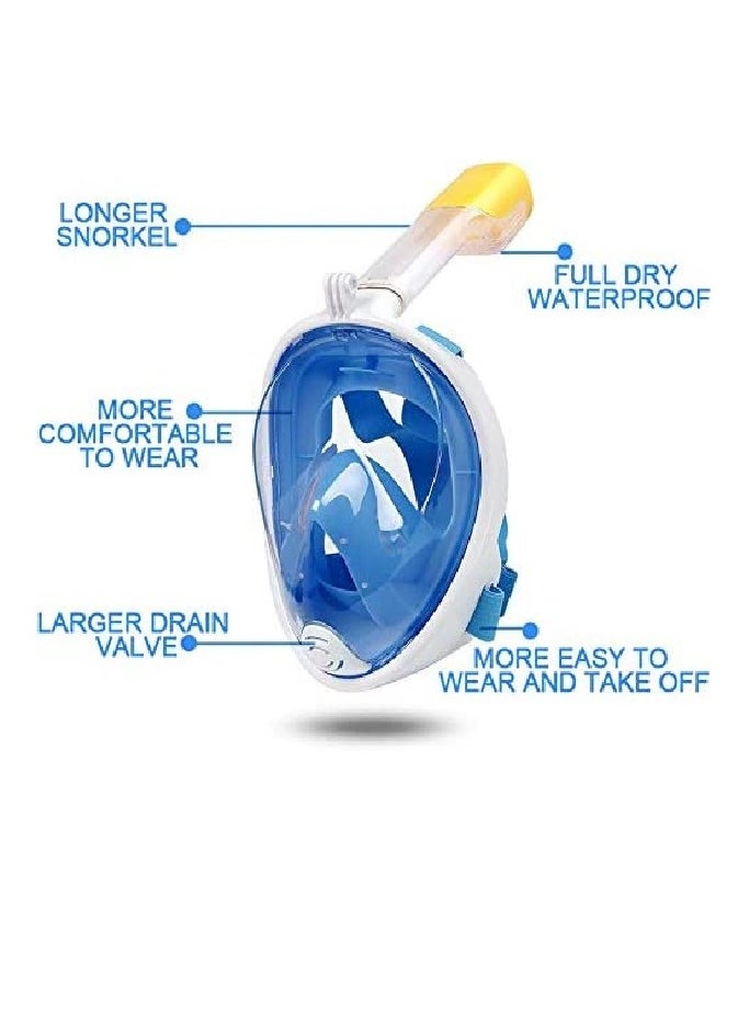 Cutie Cute Snorkel Mask Panoramic View Scuba Diving Mask with Panoramic Full Face Design Longer Ventilation Pipe Watertight Anti Fog Anti Leak Technology For Diving Swimming  - Image 3