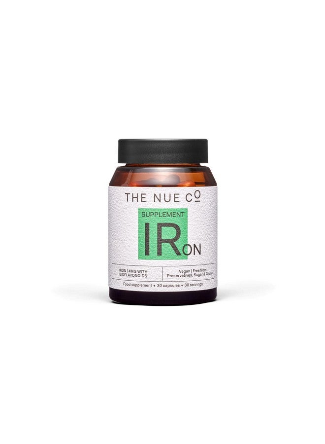 The Nue Co. Iron Supplement, Supports Energy, Recovery, Immunity, Vegan, Gluten Free, 30 Capsules - Image 1