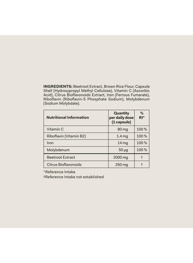 The Nue Co. Iron Supplement, Supports Energy, Recovery, Immunity, Vegan, Gluten Free, 30 Capsules - Image 2