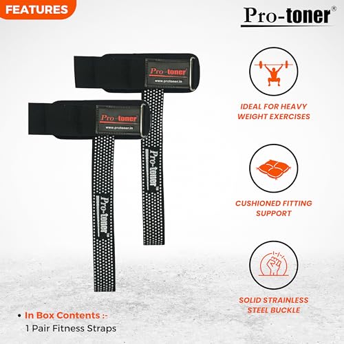 Protoner WTA-06 Weight Straps with Cushioned Wrist Support for Hand bar - Image 3