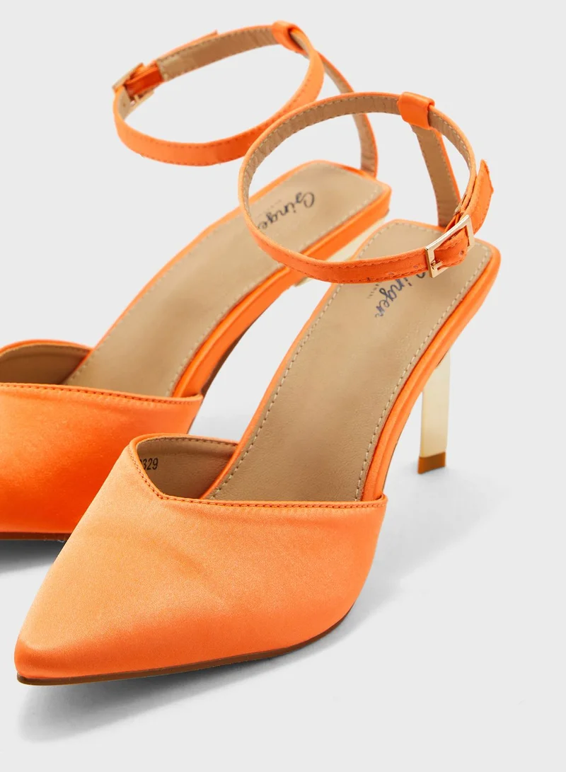 Ginger Back Strap Pumps