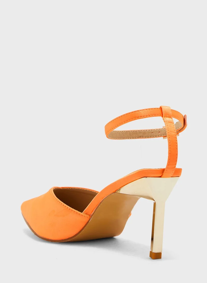 Ginger Back Strap Pumps