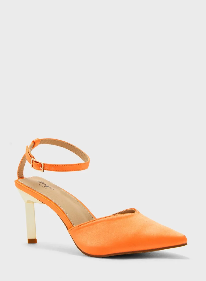 Ginger Back Strap Pumps