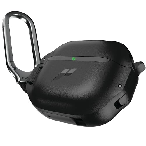 Proof Labs for AirPods 4 Case with Lock - Tough AirPods 4th Generation Case Cover with Carabiner, Rugged Protection and Hard Protective Shell (Black, AirPods 4th Gen) - Image 1