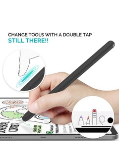 Ahastyle AhaStyle Silicone Case for Apple Pencil 2nd Generation & Apple Pencil Pro (2024) Sleeve Skin Ultra Thin Apple Pencil Protective Cover Compatible with Magnetic Charging and Double Tap (Black, Blue)  - Image 4