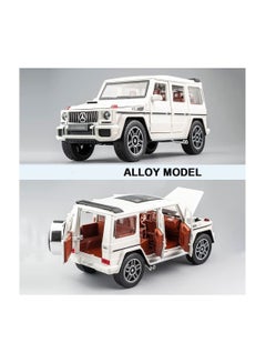 Generic 1:24 Casting Model Kit for Mercedes-Benz G65 AMG Big G Sound and Light Pull Back Car Alloy Model Toys Decorative Ornaments (White)  - Image 2