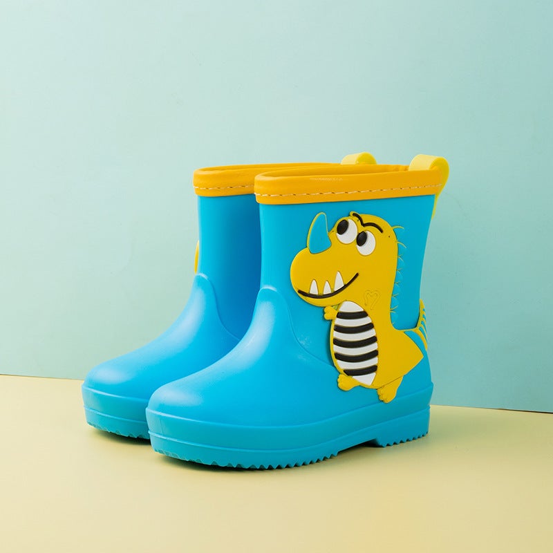 New Little Dinosaur Cartoon Pvc Children'S Lightweight Rain Boots Waterproof Men'S And Women'S Water Rubber Shoes Non-Slip Comfortable Rain Boots - Image 1