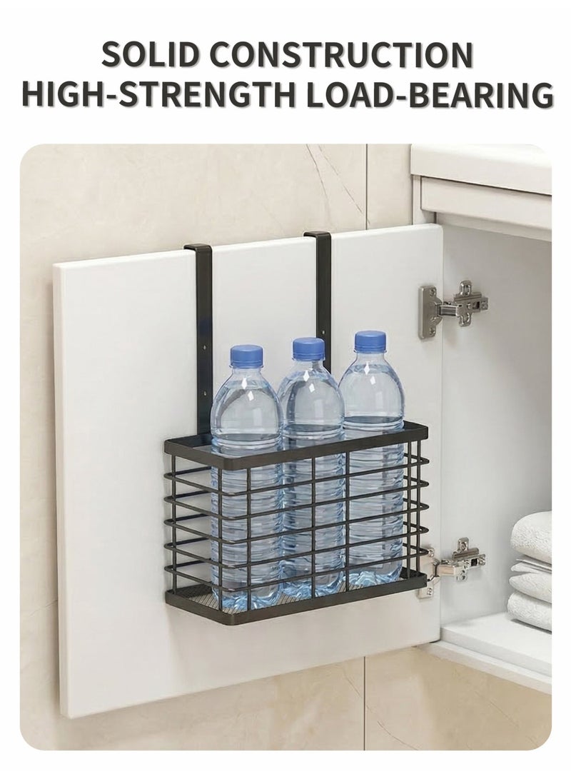 Genie Jar Over Cabinet Door Hair Dryer Holder Organizer, No Drilling Hanging Storage Basket for Bathroom, Metal Holder for Hair Tools, Comb, Styling Accessories - Image 5