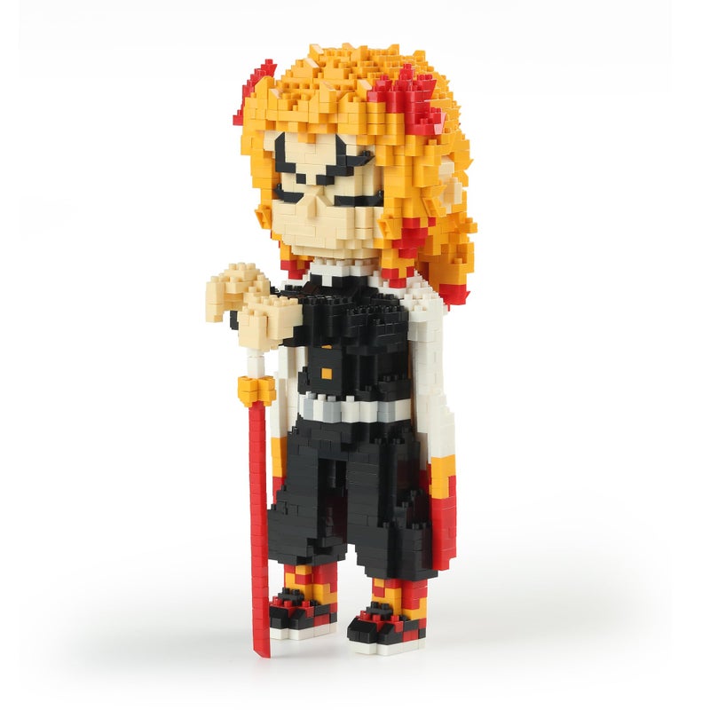 MACTANO Anime Demon Figure Micro Mini Building Set Slayer Rengoku Kyoujurou Building Block Toy for Adult1383pcs - Image 2