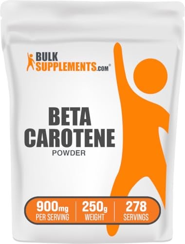 BulkSupplements.com Beta Carotene Powder - Beta Carotene Supplement, Vitamin A Supplement for Immune and Vision Support - Gluten Free, 900mg per Serving, 250g (8.8 oz) (Pack of 1) - Image 1