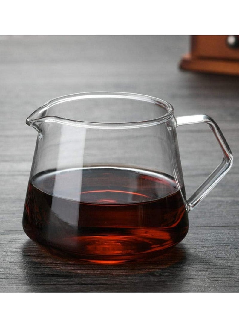 V60 Coffee Server, 600ml Coffee Pot without Lid with Practical Design and Heat-Resistant Handle, Coffee Server 02 Perfect for Dripping and Serving Coffee