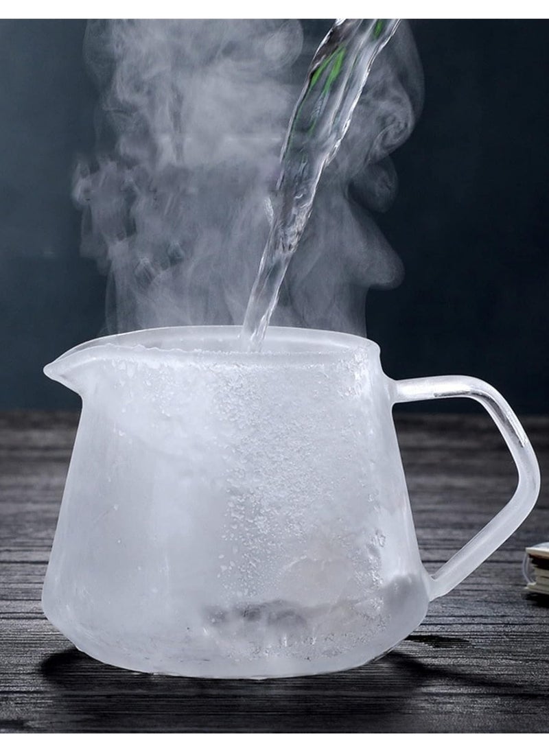 V60 Coffee Server, 600ml Coffee Pot without Lid with Practical Design and Heat-Resistant Handle, Coffee Server 02 Perfect for Dripping and Serving Coffee