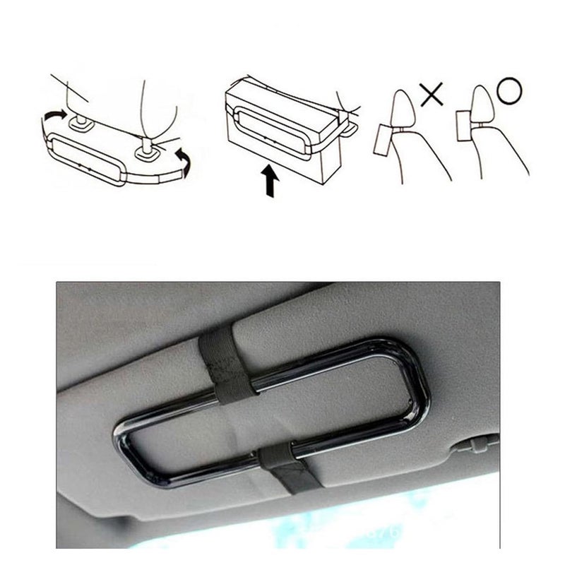 KIDWILL Tissue Box Holder - Pack of 1 |Abs Plastic Bracket with Velcro Straps | Adjustable and Flexible Easy to Use | Suitable for Cars, Suvs and Trucks, Tissue Paper Holder, Sun Visor Napkin Holder - Image 5