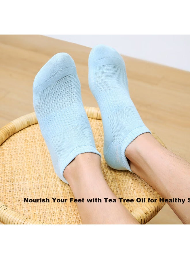 Youkeshu [tea Tree Essential Oil] Men's Summer Socks, 10a Antibacterial Mesh Breathable Anti-pilling Sports Style Versatile Casual Short Socks - Image 1