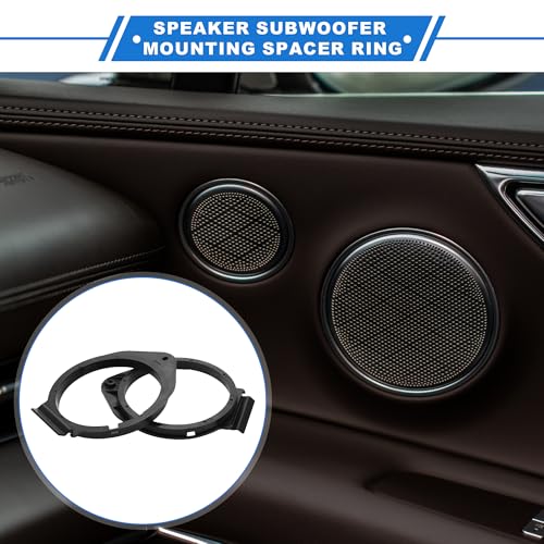 VekAuto 2 Pcs Speaker Spacer Ring Tweeter Speaker Spacer Adapter for GMC Yukon 2007-2019 Waterproof for 6.5'' ABS Black Front Rear - Image 2