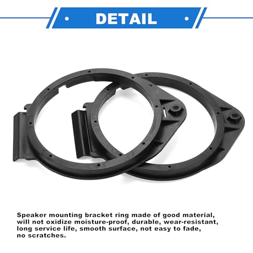 VekAuto 2 Pcs Speaker Spacer Ring Tweeter Speaker Spacer Adapter for GMC Yukon 2007-2019 Waterproof for 6.5'' ABS Black Front Rear - Image 4