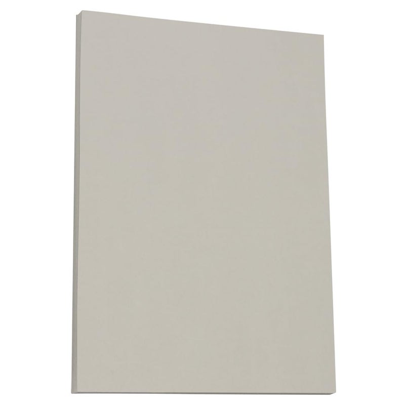 JAM PAPER Vellum Bristol 65lb Cardstock 85 x 11 Coverstock 147 gsm Grey 50 SheetsPack