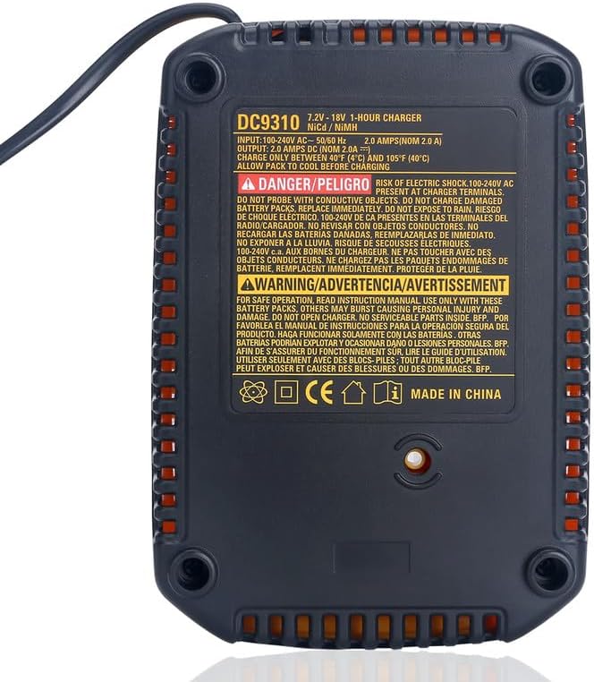 Biswaye DC9310 Charger Compatible with Dewalt 18V XRP NiCad NiMh DC9096 DC9098 DC9099 DW9099 DW9072 DW9057 DW9091 DW9094 DC9071 DW9062 DC9091 Power Tool Battery Charger - Image 5