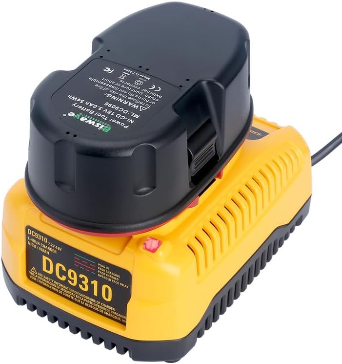 Biswaye DC9310 Charger Compatible with Dewalt 18V XRP NiCad NiMh DC9096 DC9098 DC9099 DW9099 DW9072 DW9057 DW9091 DW9094 DC9071 DW9062 DC9091 Power Tool Battery Charger - Image 4