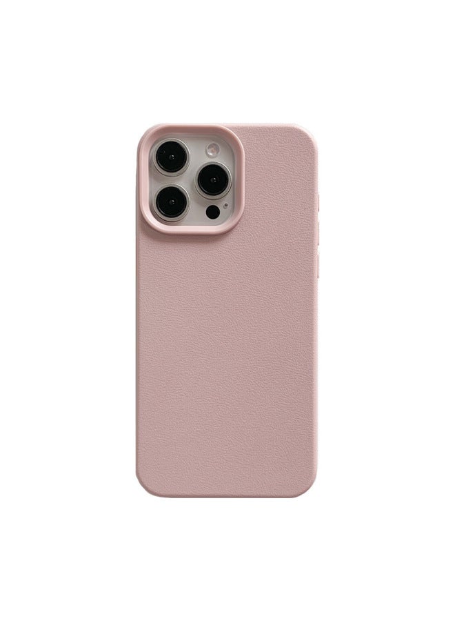 Apple IPhone16 Silicone Phone Case Color Simple Imitation Original Leather TPU Material 15 Drop-resistant Soft Case-Color:Can Be Customized According To Drawings-Applicable Models:iPhone 12 Pro Max