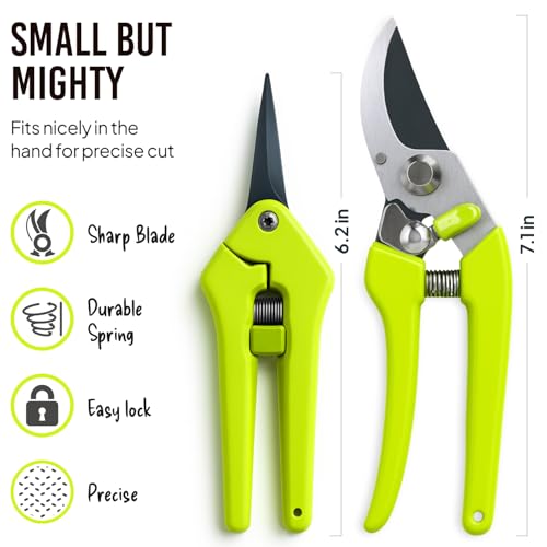 Craft911 2-Pack Stainless Steel Gardening Scissors, Pruning Shears and Clippers for Gardening - Image 2