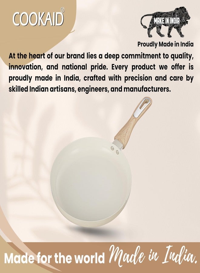 COOKAID Ceramic Sauce Pan 22cm 1.2 Litre | Velora Saucepan Non Stick Coating | ISI Certified | Non-Toxic Aluminium Tea Pan for Cooking | Cookware Pot, Pans Milk, Coffee Cooktops Home/Kitchen - Image 5