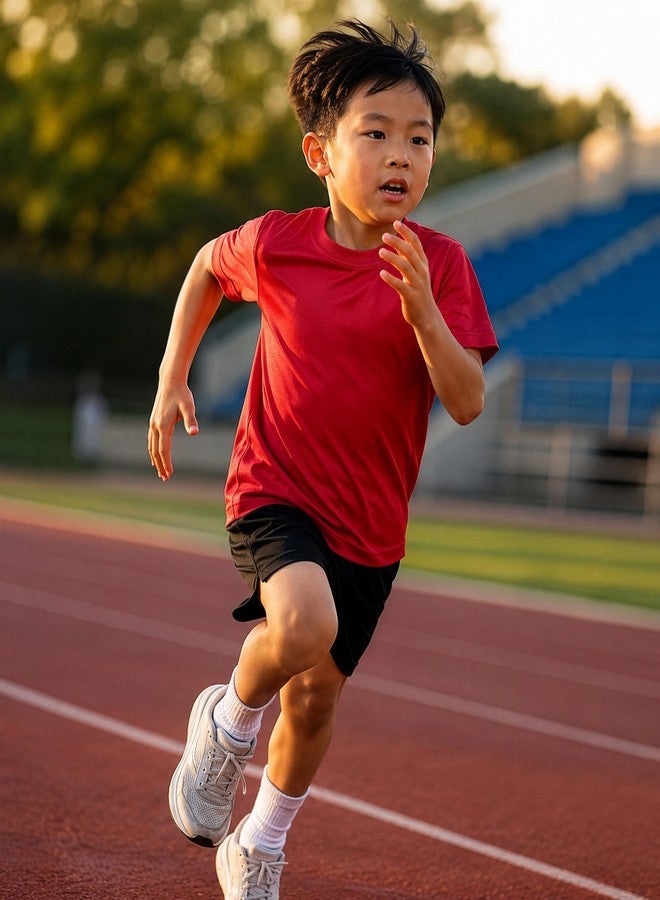PURE CHAMP مجموعة قمصان رياضية للأولاد من بيور تشامب، 6 قطع، تيشيرتات قصيرة الأكمام بتقنية دراي فيت، مناسبة لكرة السلة والبيسبول وكرة القدم، للأطفال والشباب والمراهقين (مجموعة من 3 قطع، مقاس 2T) - Image 2