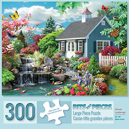 Bits and Pieces – Large 300 Piece Jigsaw Puzzle for Adults – Dream Landscape’ by Artist Alan Giana - Jigsaw Puzzle, Completed Puzzle Size: 18" x 24" - Image 1