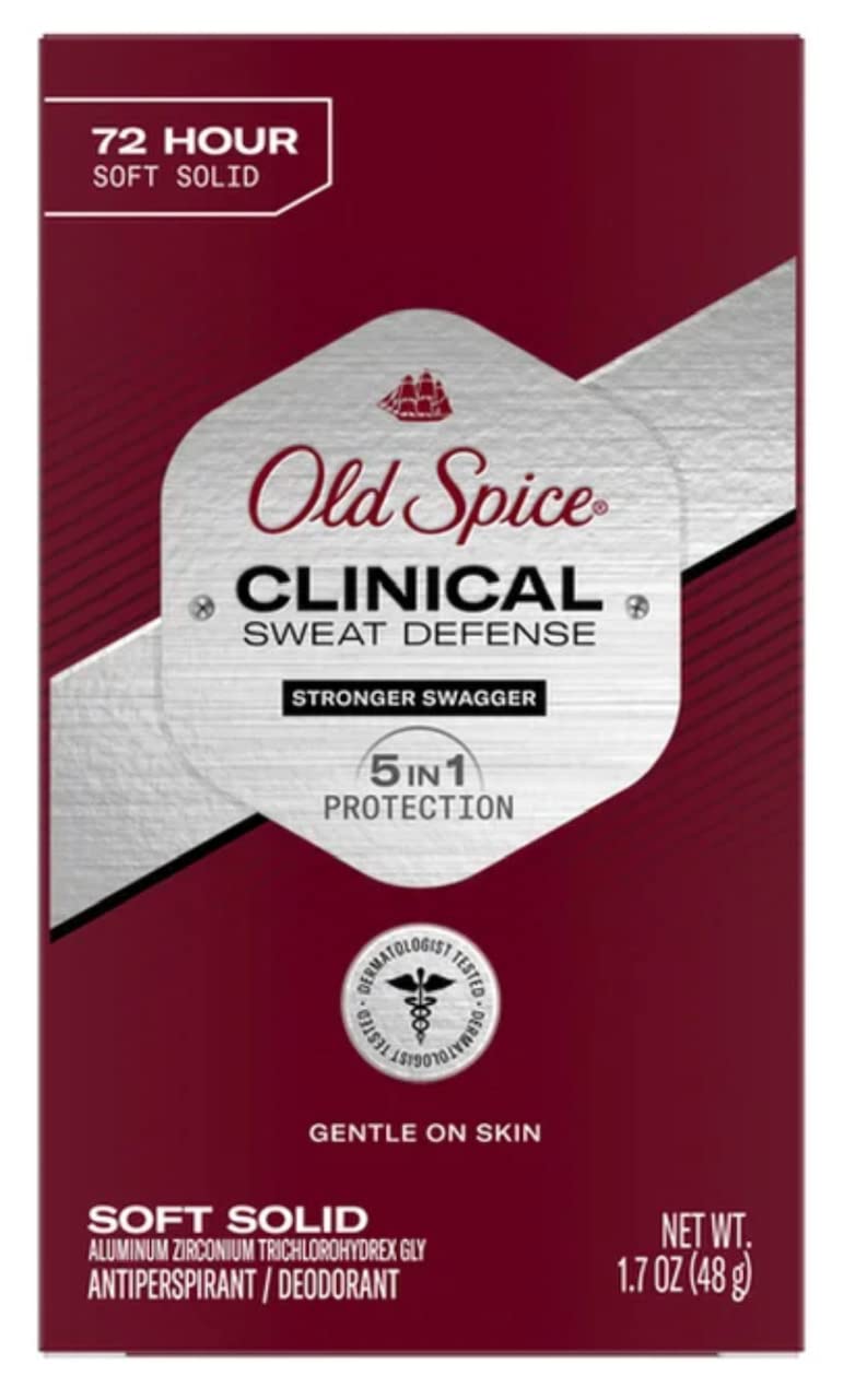 Old Spice Clinical Sweat Defense مزيل العرق المضاد للتعرق للرجال، 72 ساعة، أقوى سواجر، 1.7 أونصة - Image 1