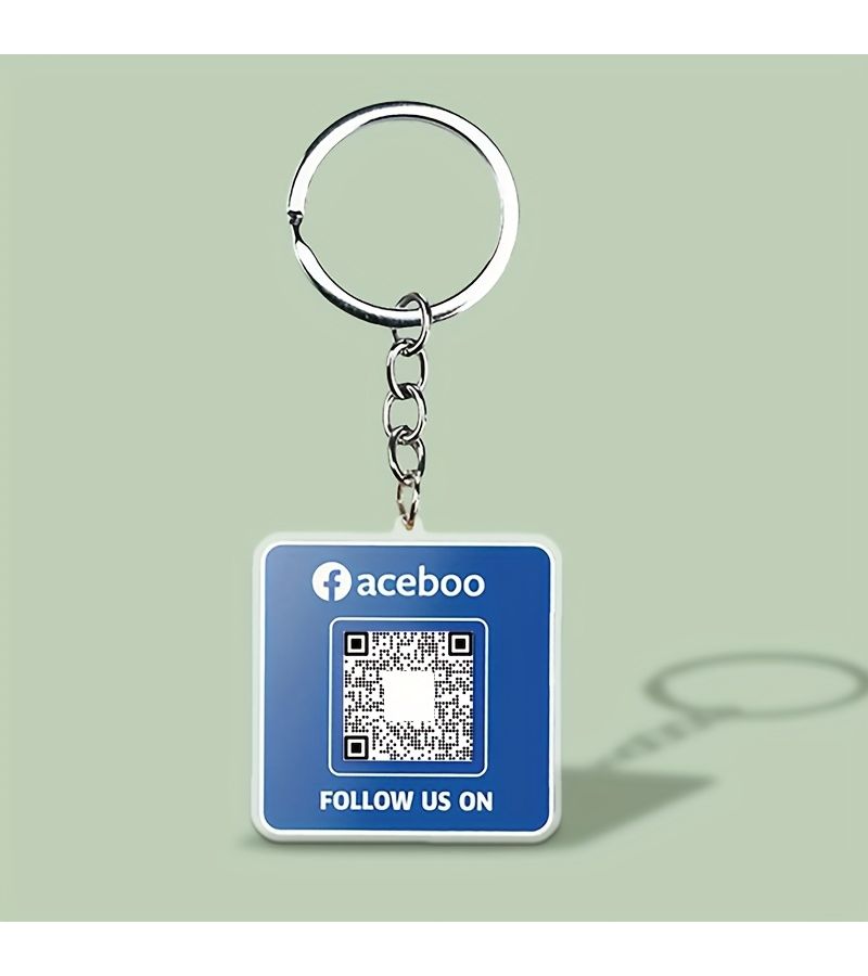 15 قطعة من سلاسل المفاتيح الأكريليك المربعة، ورموز QR للدعاية عبر وسائل التواصل الاجتماعي، رموز الدفع، إضافة الأصدقاء، أرقام الاتصال، رموز التجميع، هدية إعلانية. - Image 5