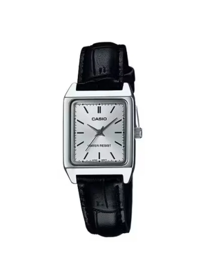 CASIO Women's Leather Analog Watch LTP-V007L-7E1UDF - 22 mm