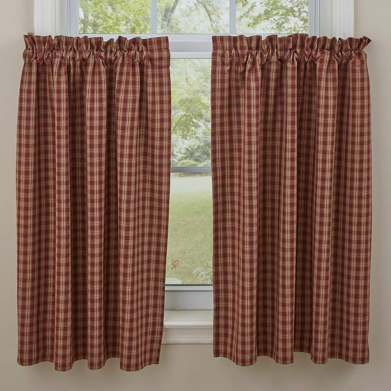 Sturbridge Wine 72X36 Curtain Tiers