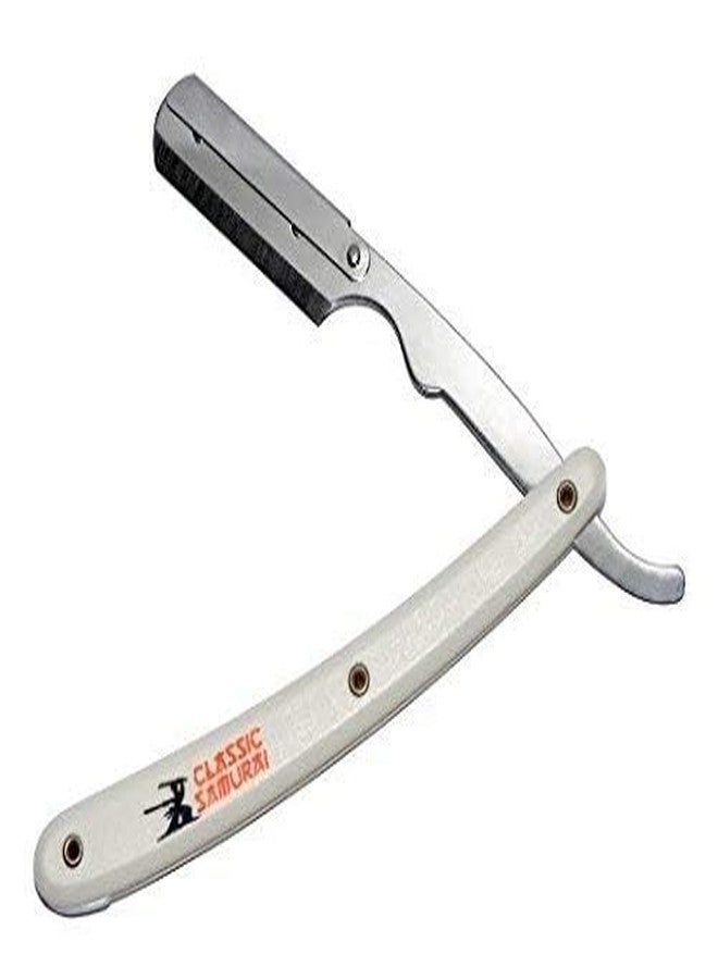 Classic Samurai Stainless Steel Professional Barber Straight Edge Razor (WHITE) - Image 2