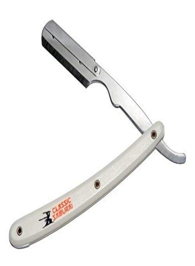 Classic Samurai Stainless Steel Professional Barber Straight Edge Razor (WHITE) - Image 1