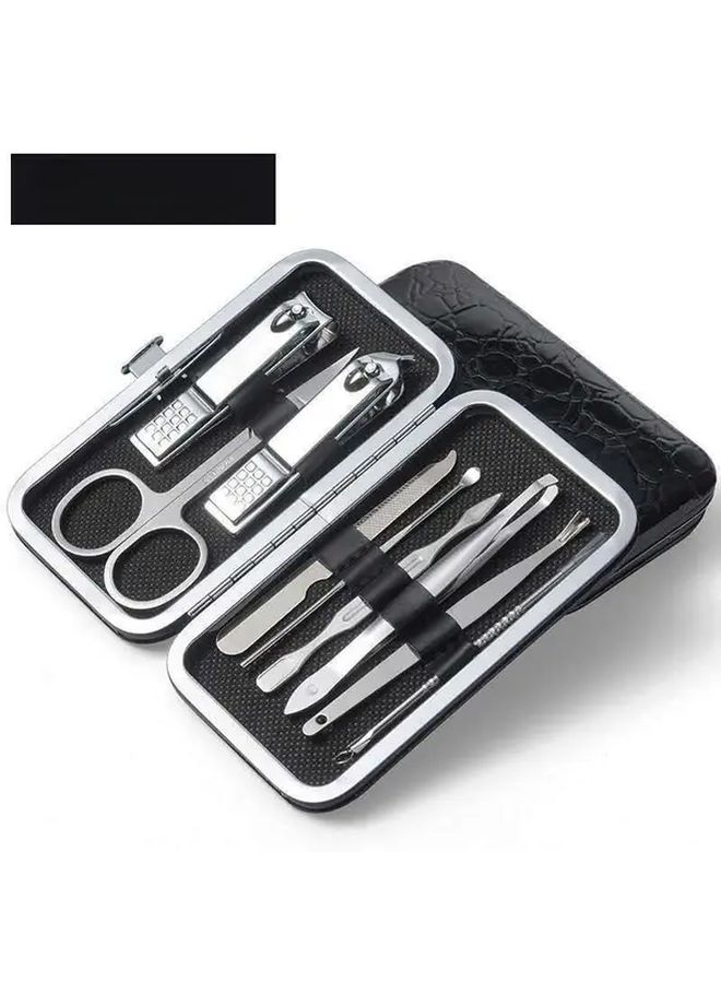 9 Piece Nail Art Kit Stainless Steel Manicure Pedicure Set With Travel Case - Image 5