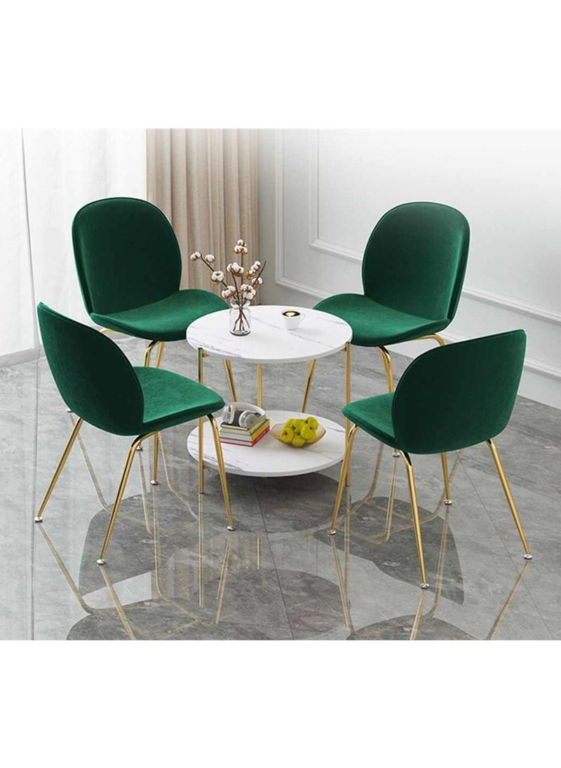 Generic Sofa Side End Table Side Table Round Coffee Tables with Open Front Storage Compartment Metal Frame End Table for Home Living Room  - Image 4