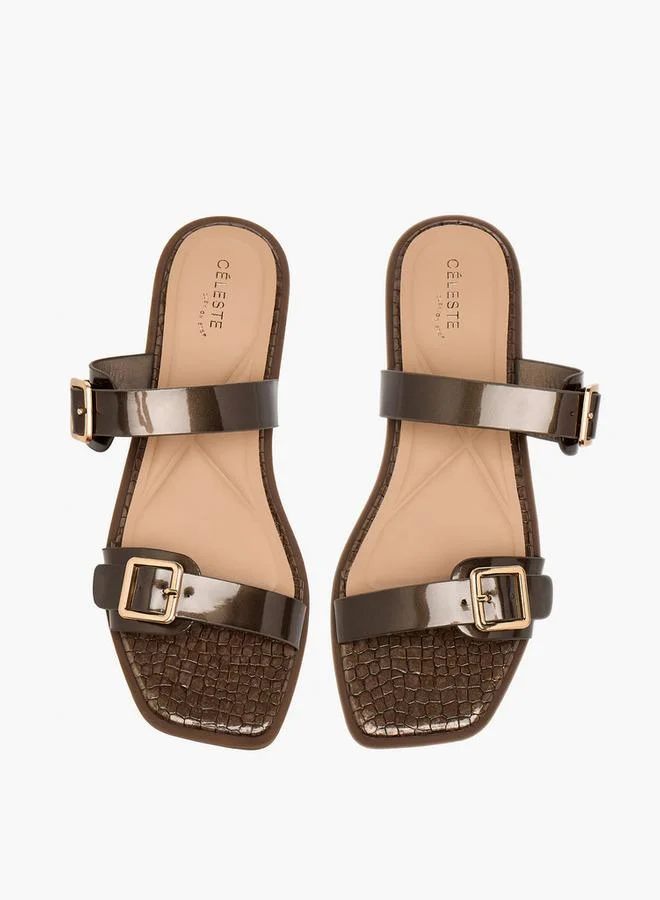 سيليست Women Textured Flat Sandals