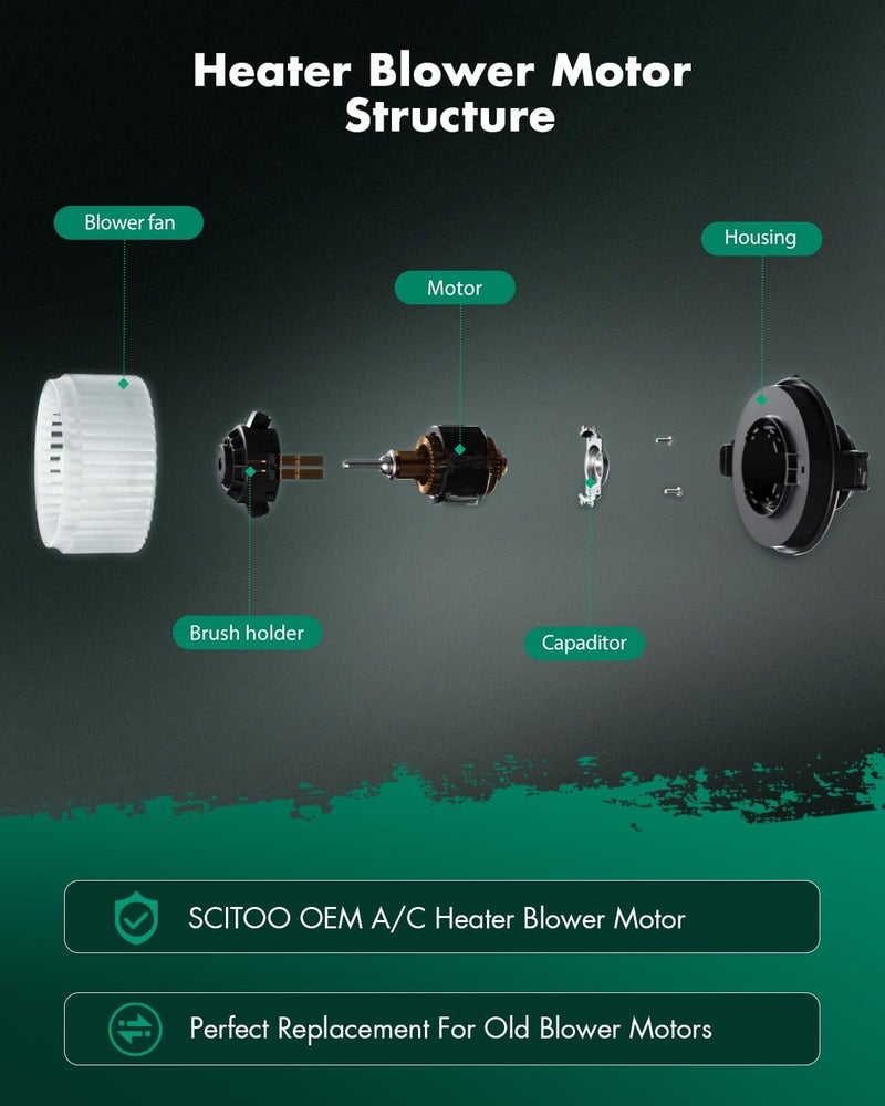 SCITOO محرك مروحة سخان HVAC مع قفص مروحة أمامي 700277 لمرسيدس بنز 2010-2020 - Image 4